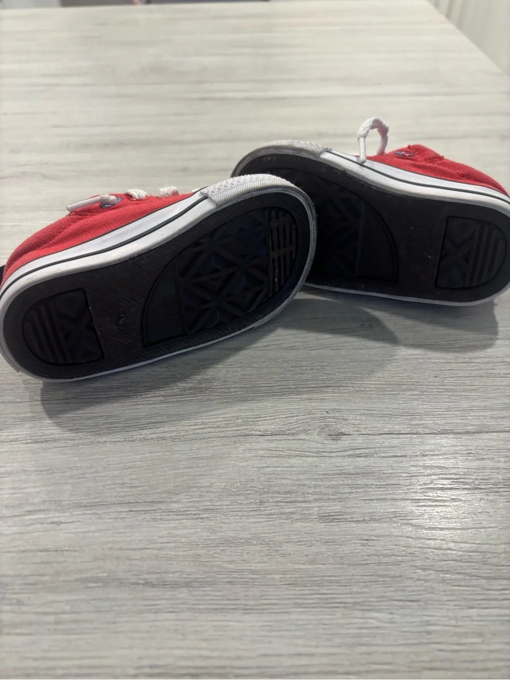 Converse Kids Red and White Low-Top Sneakers
